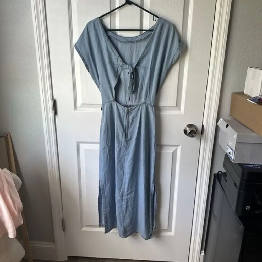 Zara Dress Size Small Poplin jean style‎ lightweight dress summer dress